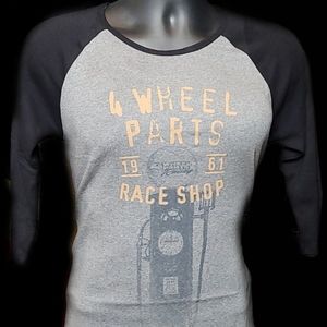 Women's 4 Wheel Parts Shop Three Quarter Sleeve Tshirt